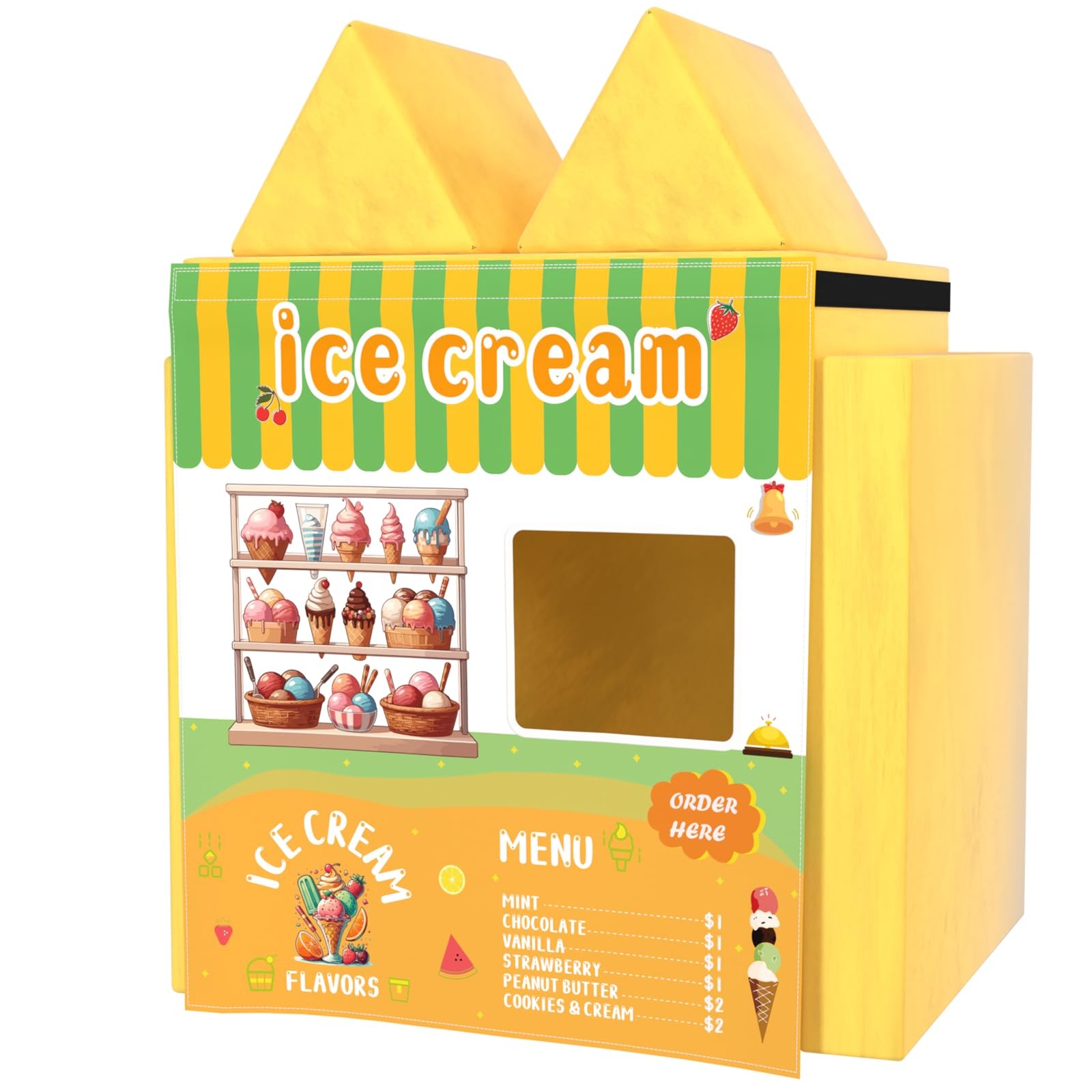Ice Cream Store Play Panel for Kids Play Couch Foam Sofa Modular Play Set