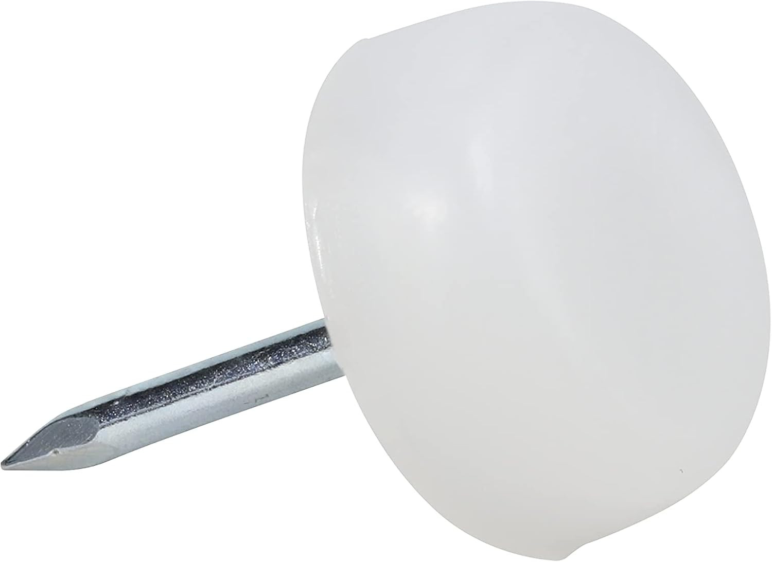 25 Pack  Hardware 3/4″ (19Mm) Standard Nail on Furniture Glides in White Color,