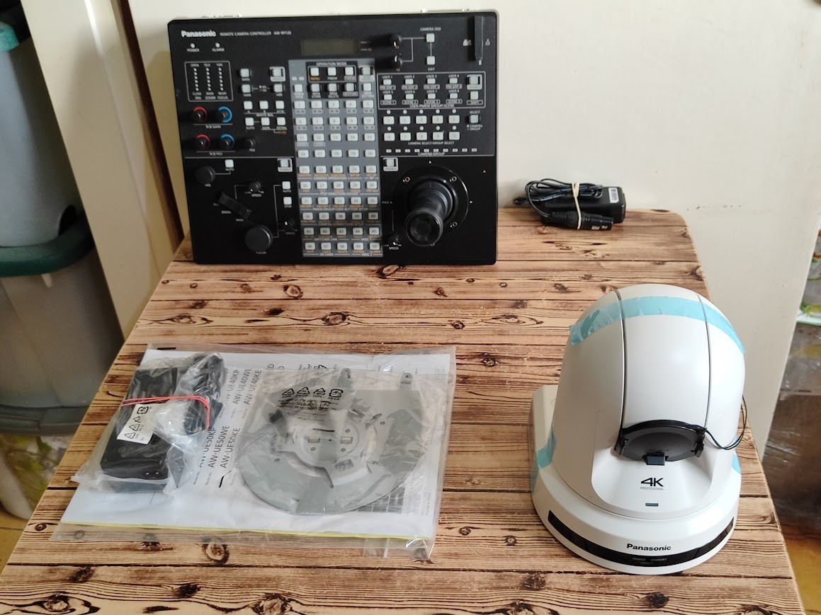 PANASONIC AW UE70 4K HDMI 3GSDI PoE+ STREAMING PTZ IPTV CAMERA + RP120 IP CONSOLE