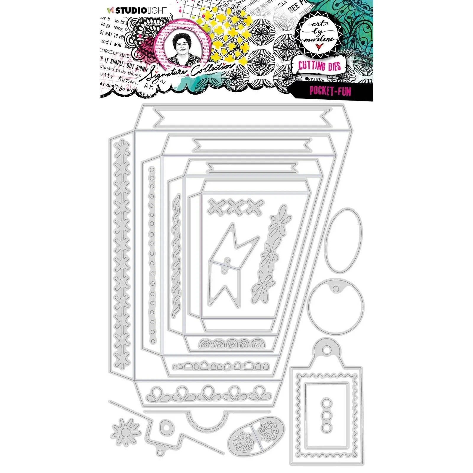 STUDIO LIGHT-  ESSENTIALS CUTTING DIES  - POCKET FUN
