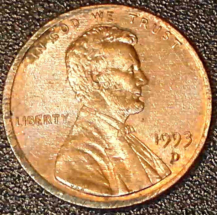 1993-D Lincoln Memorial Penny (DD In Date, DD Mint Mark, FS, Close AM, Wide FG)