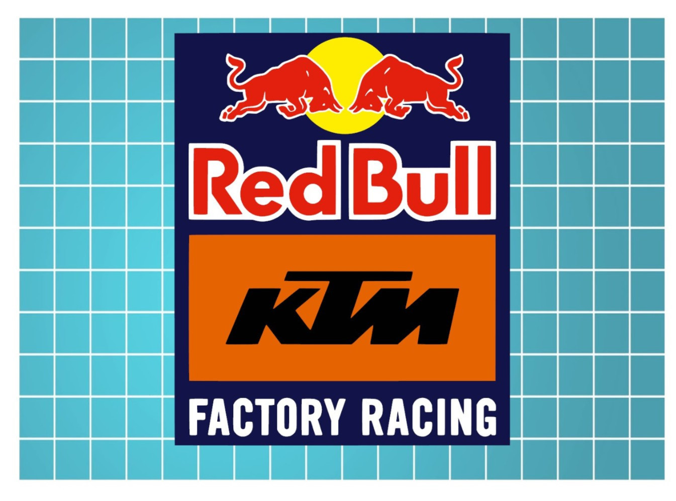 KTM RedBull Factory Racing Logo All Weather Vinyl Sticker/Decal