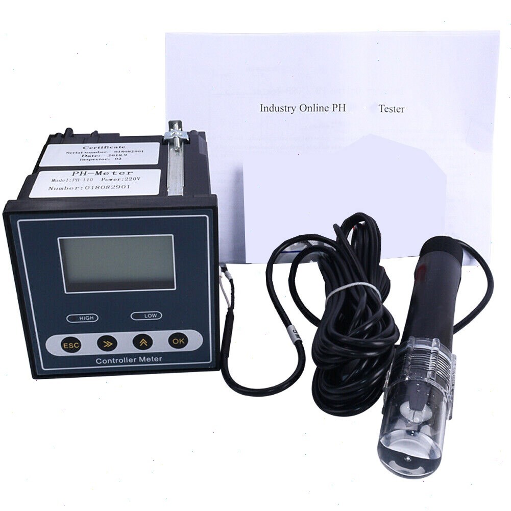 On-line PH Controller Meter with Range 0–14pH Accuracy ±0.02pH Resolution 0.01pH