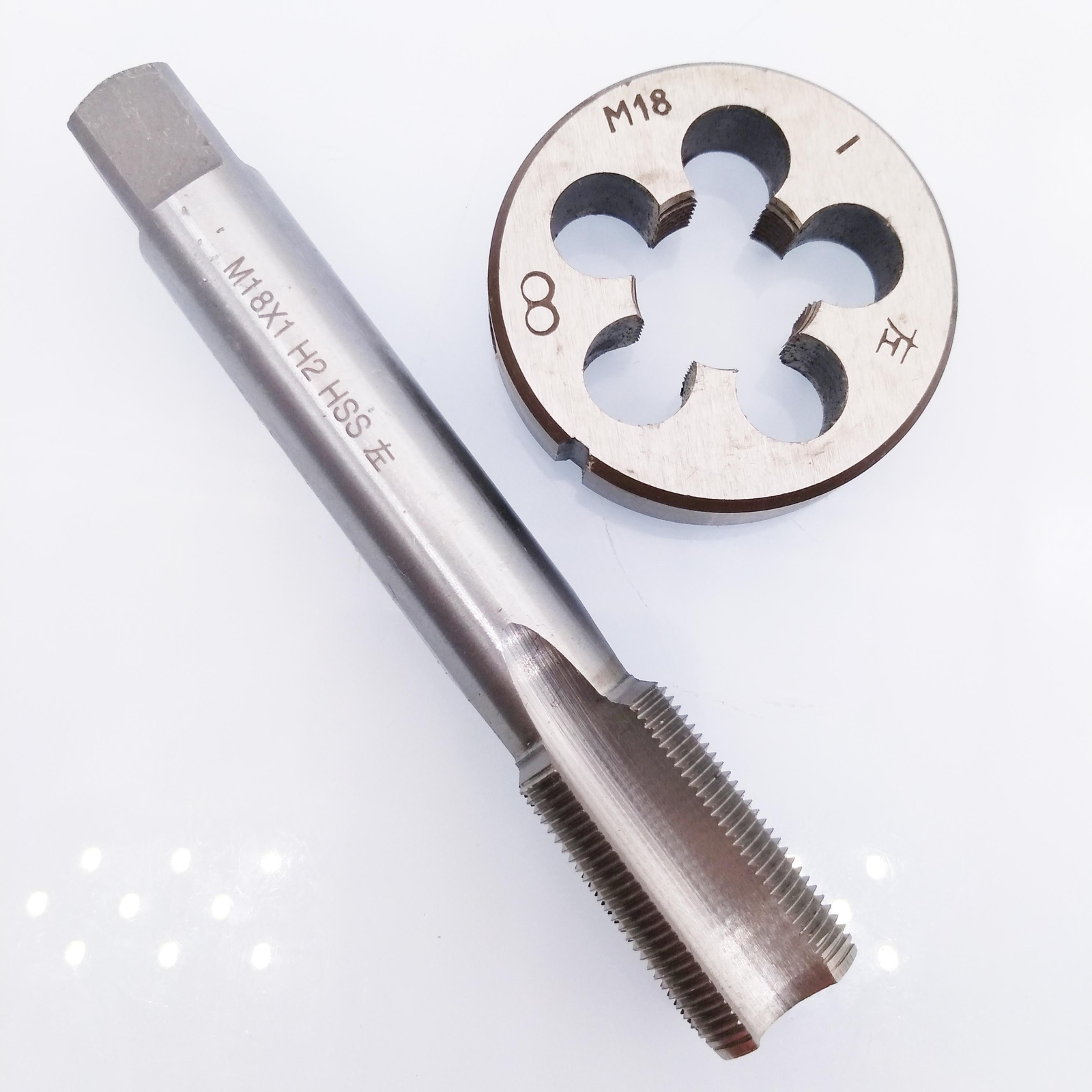 HSS M18 x 1mm Tap & M18 x 1.0mm Die Metric Thread Left Hand