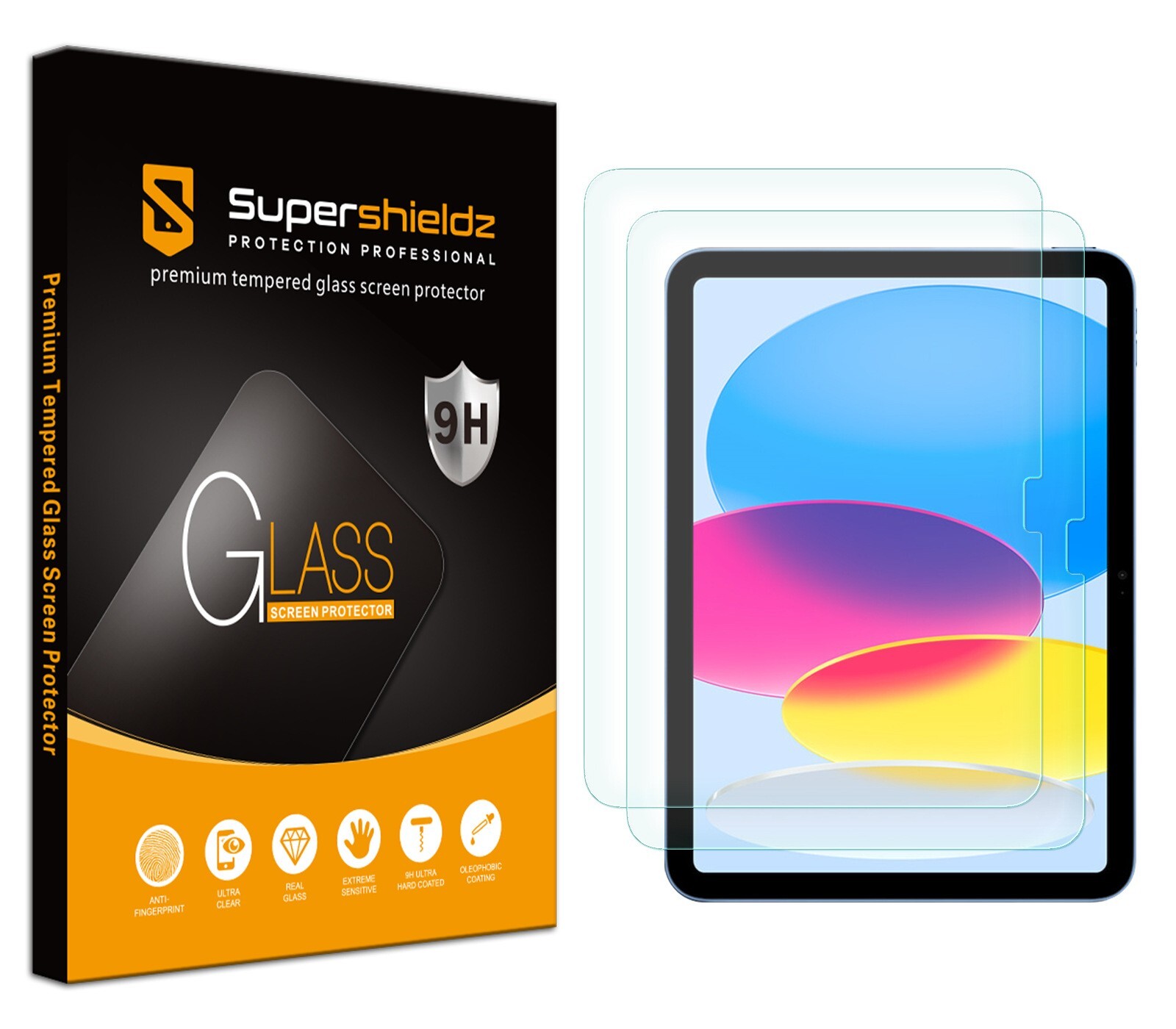2x Supershieldz Tempered Glass Screen Protector for iPad 10th Gen 10.9 inch 2022