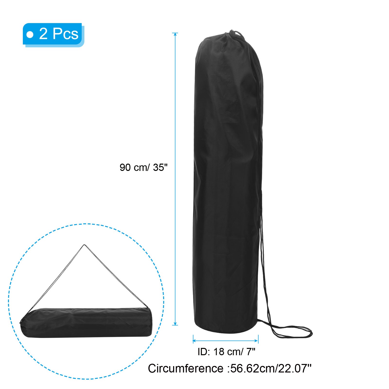 2Pcs 35" Camp Chair Replacement Bag Nylon Foldable Carry Storage Bag with Strap