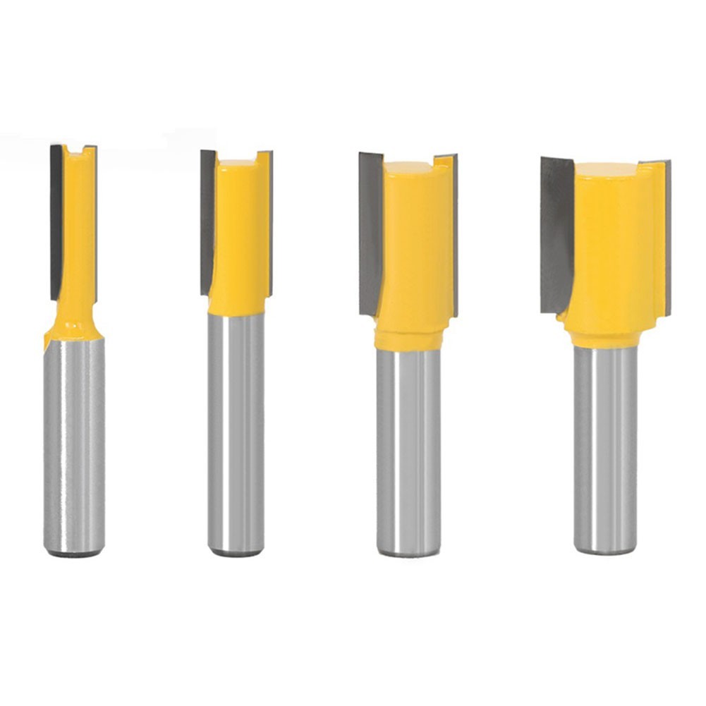 Smooth Cutting with High Performance Straight Router Bit 8mm Shank 4pcs