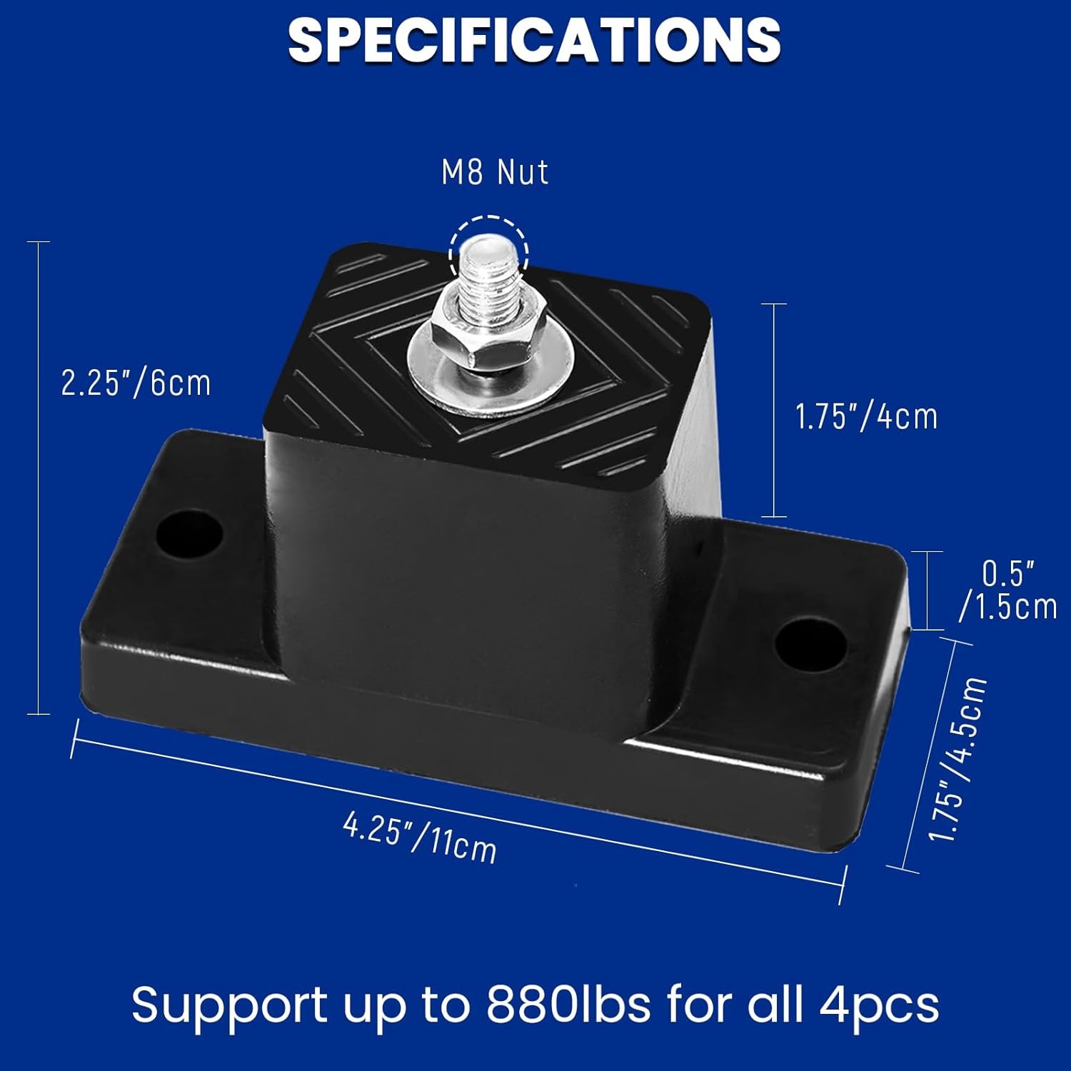 4 Pack Mini Split Pad anti Vibration Rubber Isolator Mounts for AC Condense...