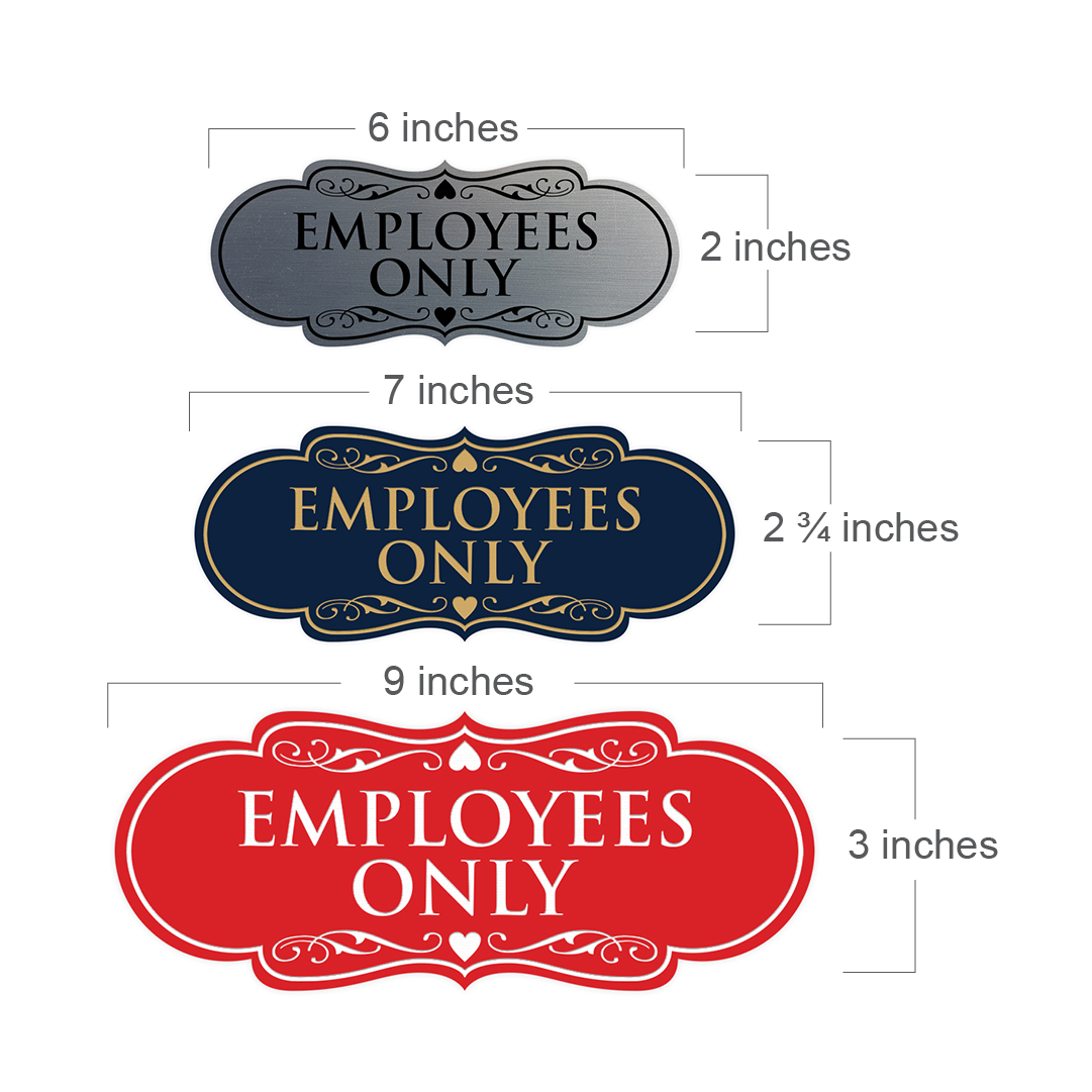 Designer Employees Only Sign