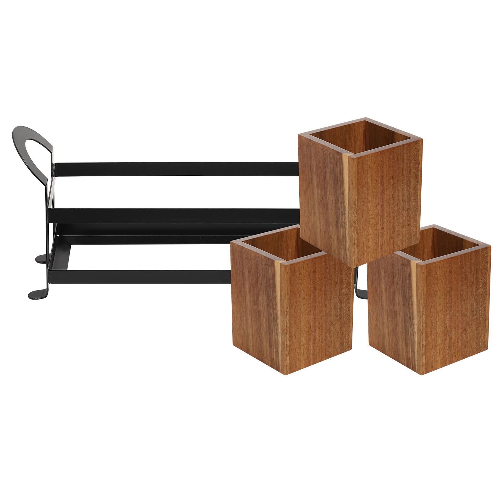 Utensil Cutlery Holder Wooden Utensil Organizer Rustic Kitchen Utensil Organizer