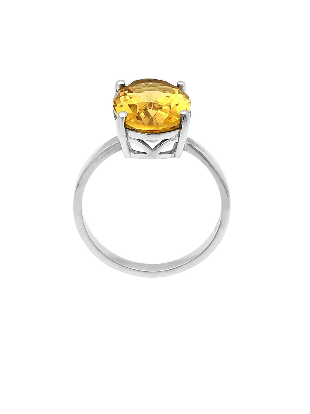 Citrine Solid 925 Sterling Silver Ring 8