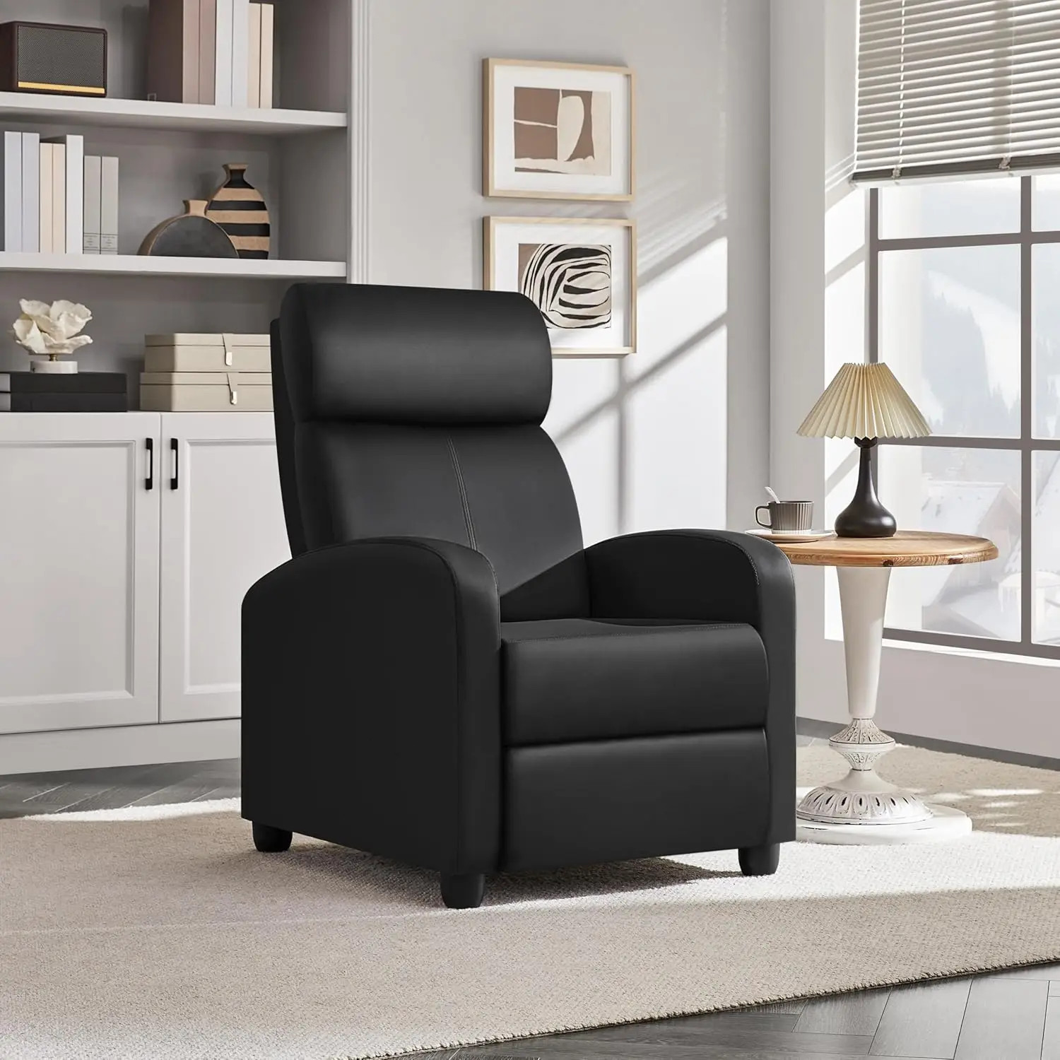Mid-Century Recliner Chair Single Sofa for Home Theater or Club Room Seating