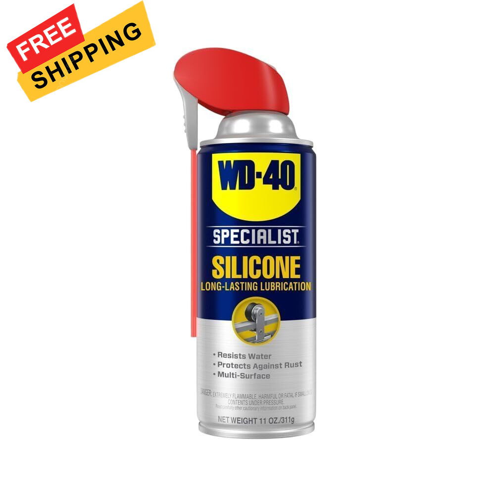 WD-40 Specialist Silicone Lubricant with SMART STRAW SPRAYS 2 1-Pack, Silver