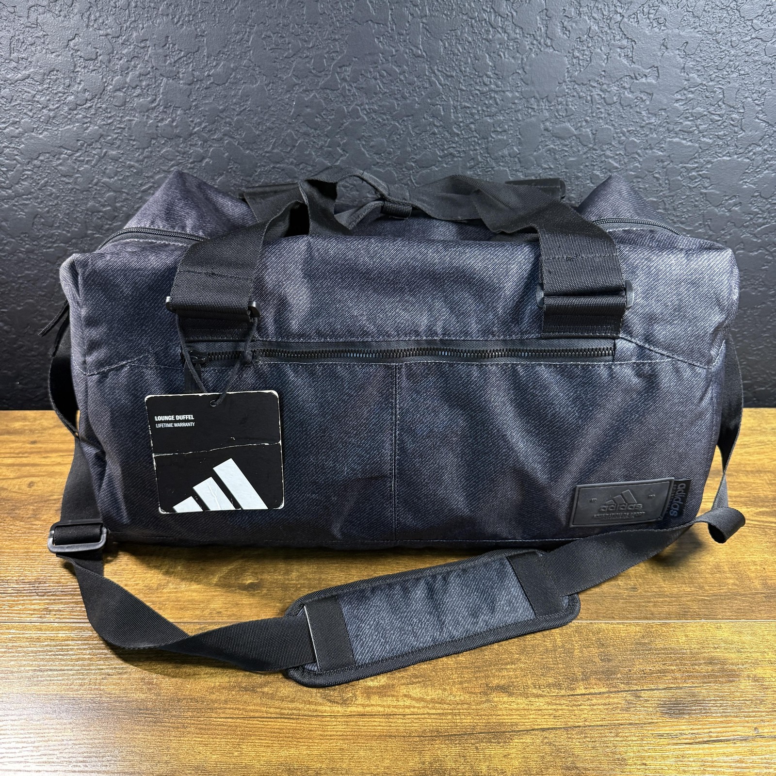 Adidas Lounge Duffel Bag Twill Black OSFA Gym Travel Sports Carry On Adidas