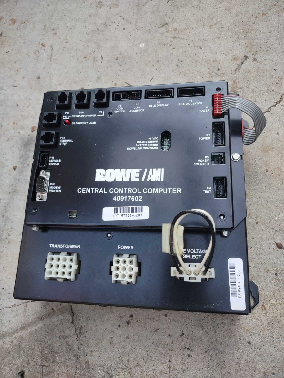 rowe cd-100 star glo jukebox main pcb #911