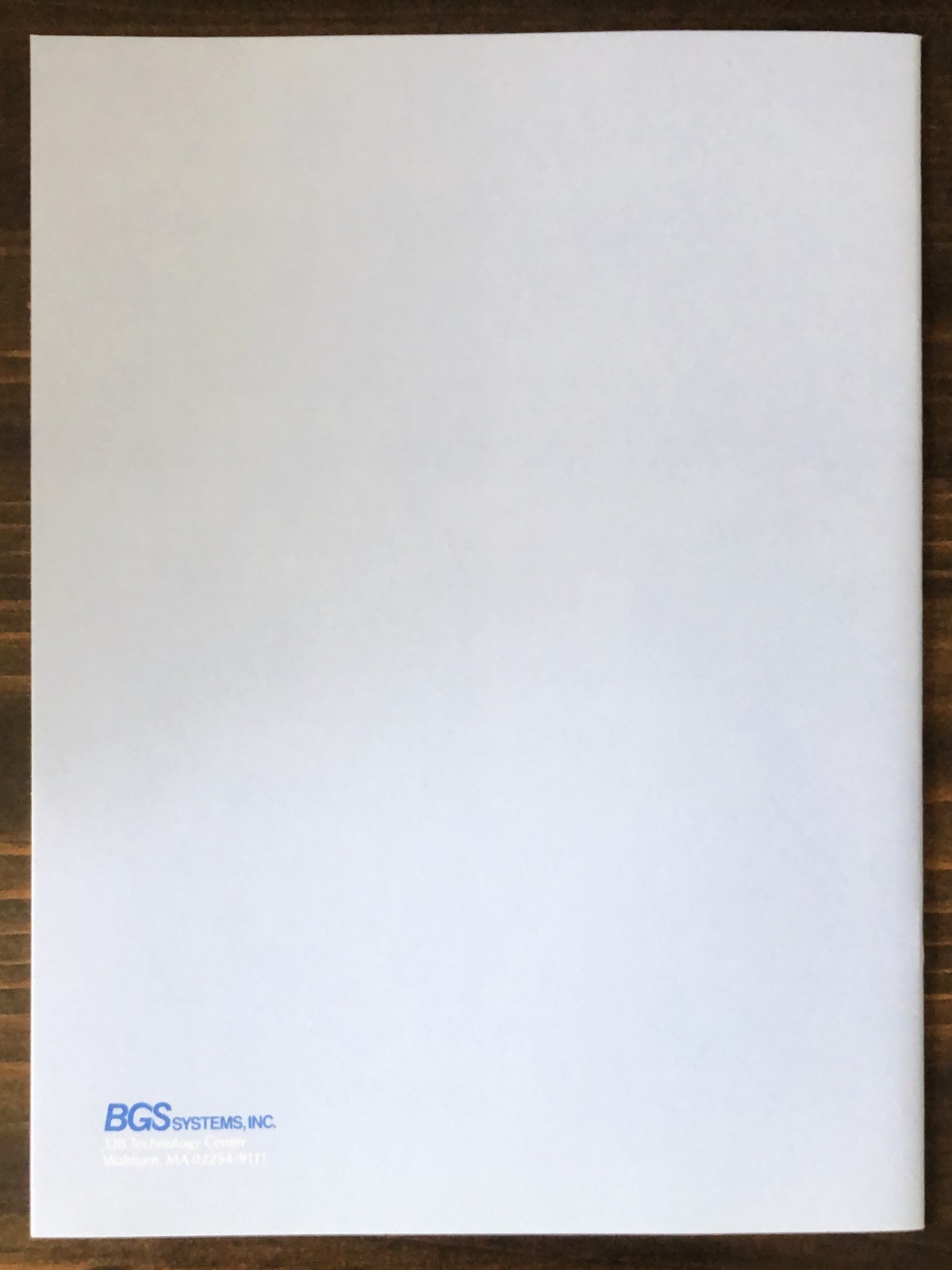 1998 BGS Systems Annual Report