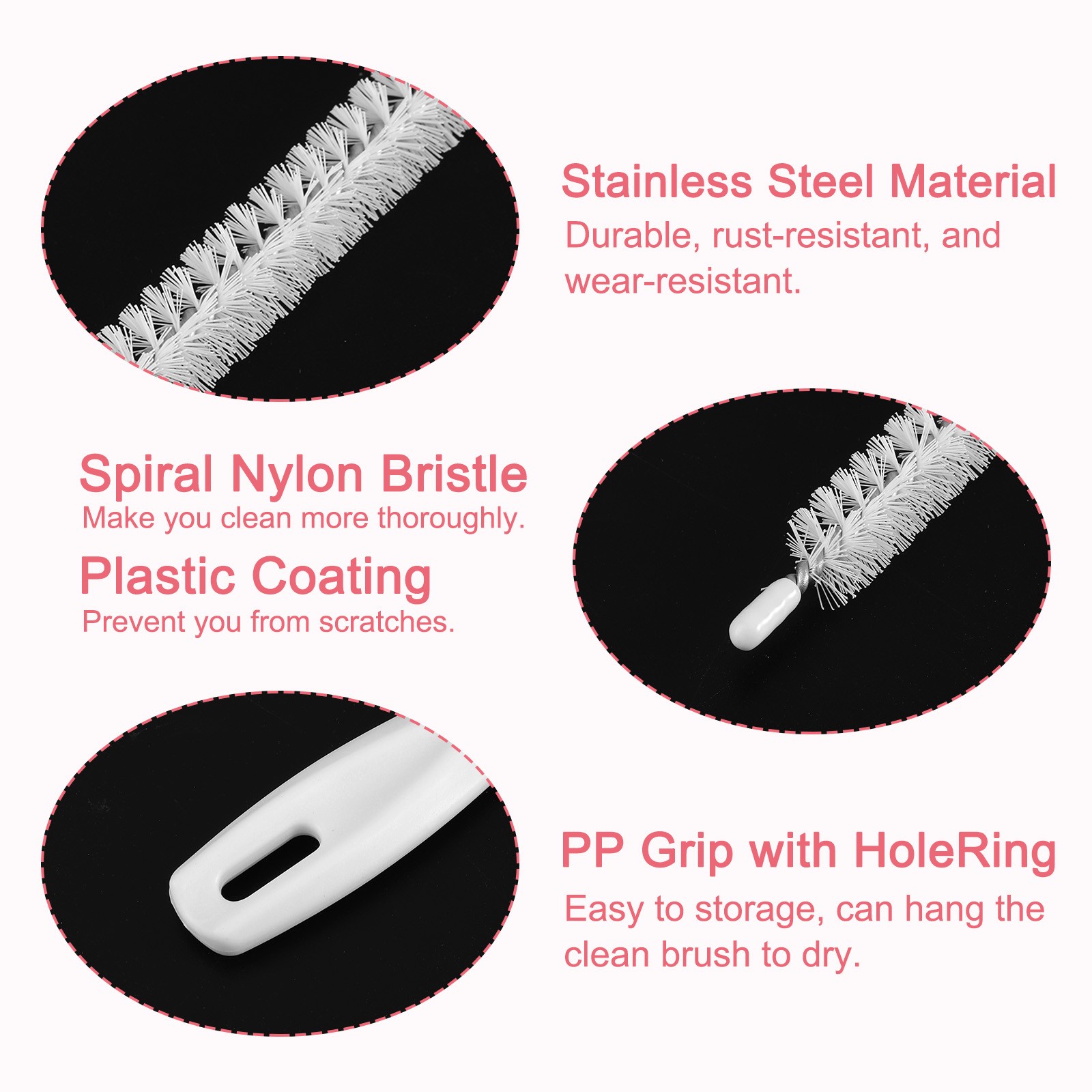 2Pcs Drain Cleaner Brush 18.5 Inch Extra Long