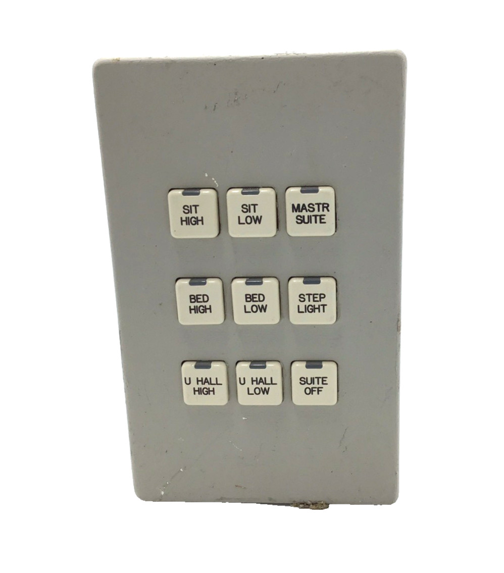 Savant 9-Button Metropolitan Keypad (Custom painted faceplate/almond)