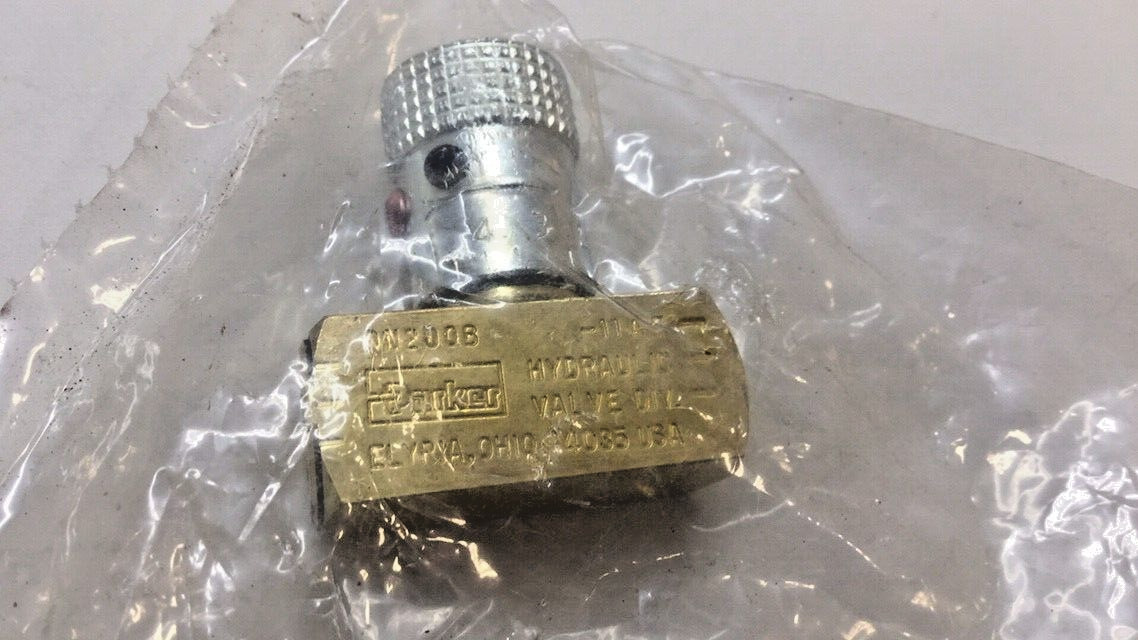Parker 9N200B Needle Valve 1/8" BSPP Port Brass 2000 PSI 3 GPM