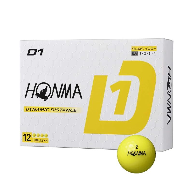 HONMA GOLF BALL D1 2024 Model BT2401 Yellow 【6 Dozen】72 Balls Set New Japan F/S
