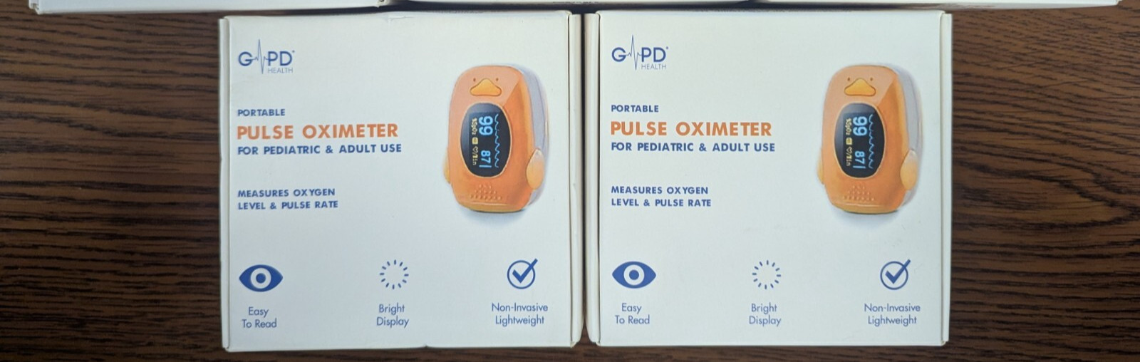 LOT OF 2 - GPD PORTABLE OXIMETER FOR PEDIATRIC & ADULT USE NEW IN BOX