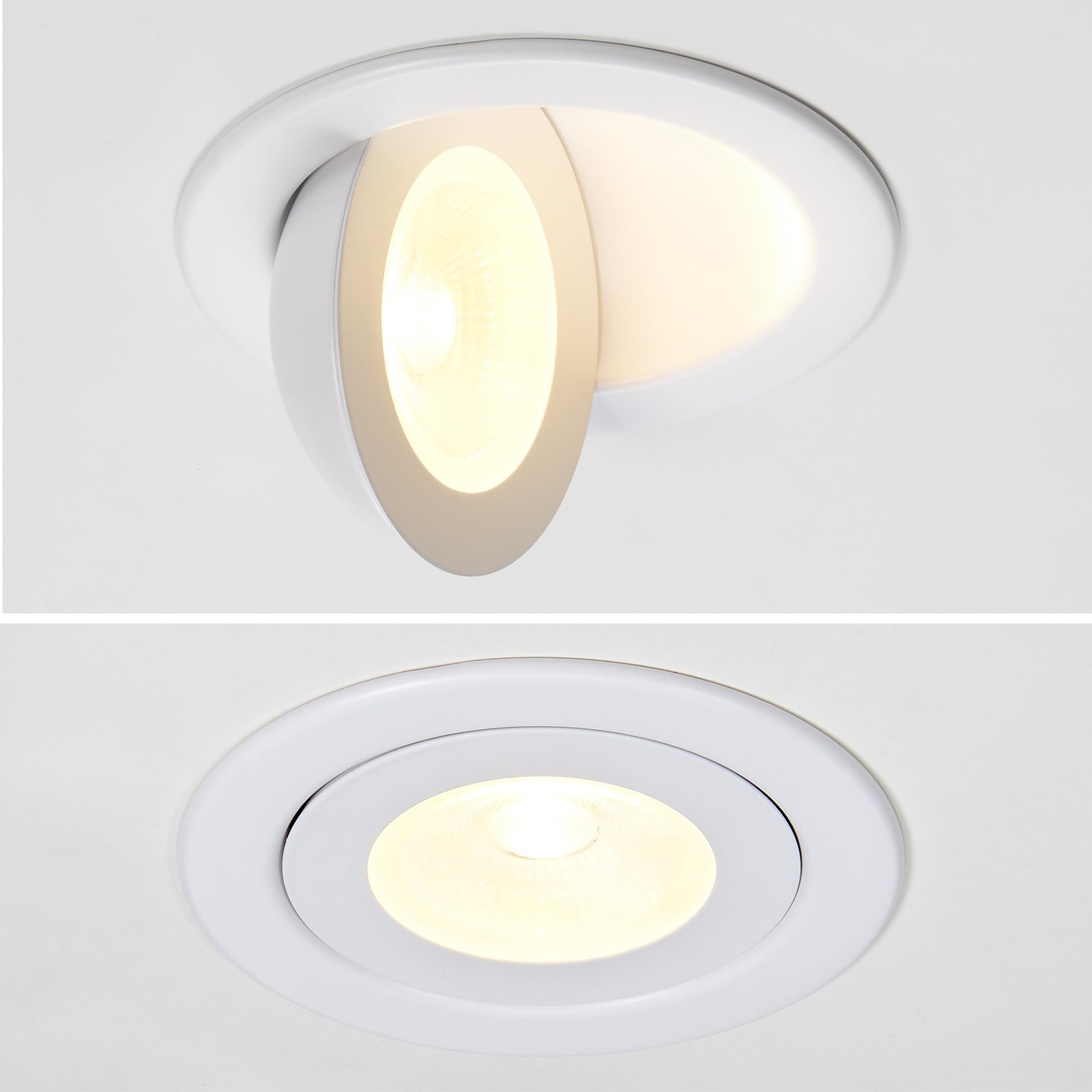 Maxxima 4 in. Rotatable Ultra-Thin Recessed LED Floating Gimbal White