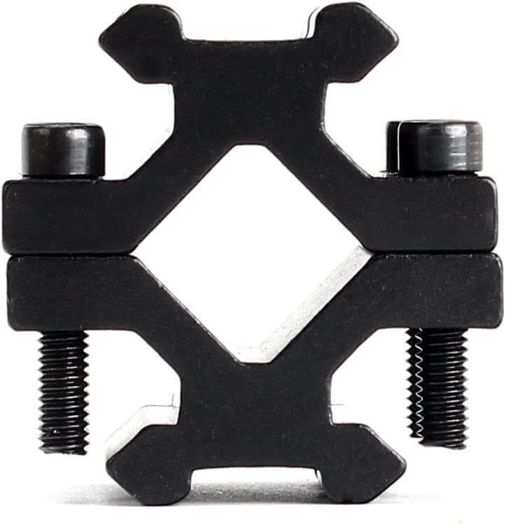 Universal 20mm Dual Rail Barrel Mount for Flashlight Laser Bipod