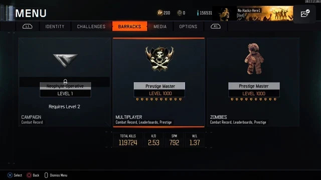 Ps4/5 Black ops 3 Level 1000
