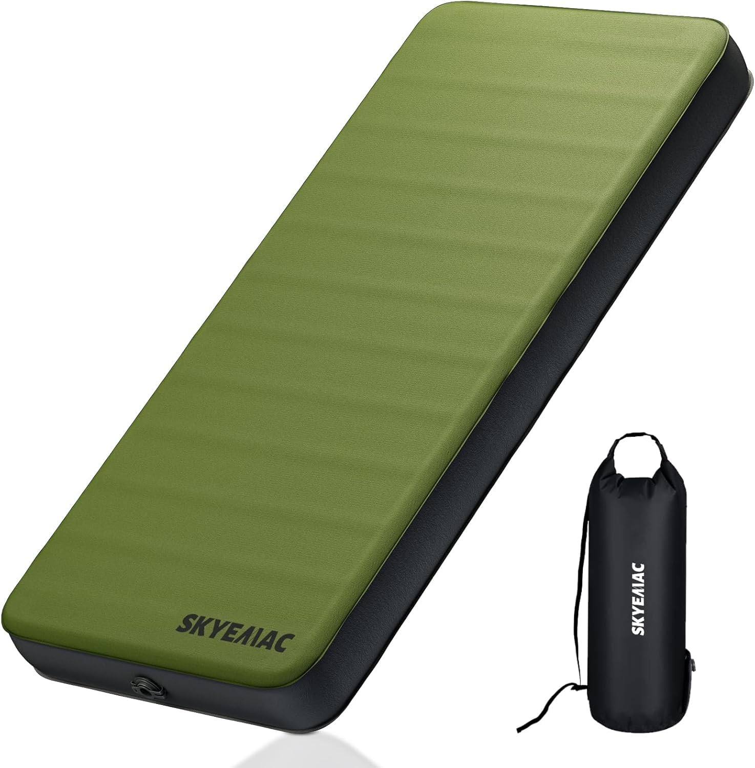 4" Thick Self-Inflating Sleeping Pad, 13R Memory Foam, 78"x29" Camping Mattress