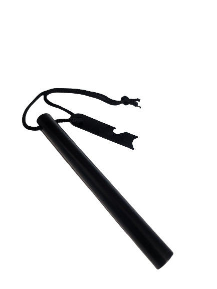 Large Striker Flintstone Fire Steel Starter Magnesium Ferro Rod 5/8" x 6" w/Tool