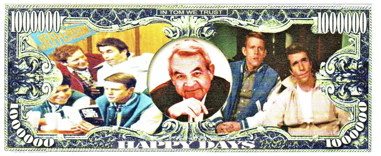 Happy Days Million Dollar Novelty Banknote as pictured.