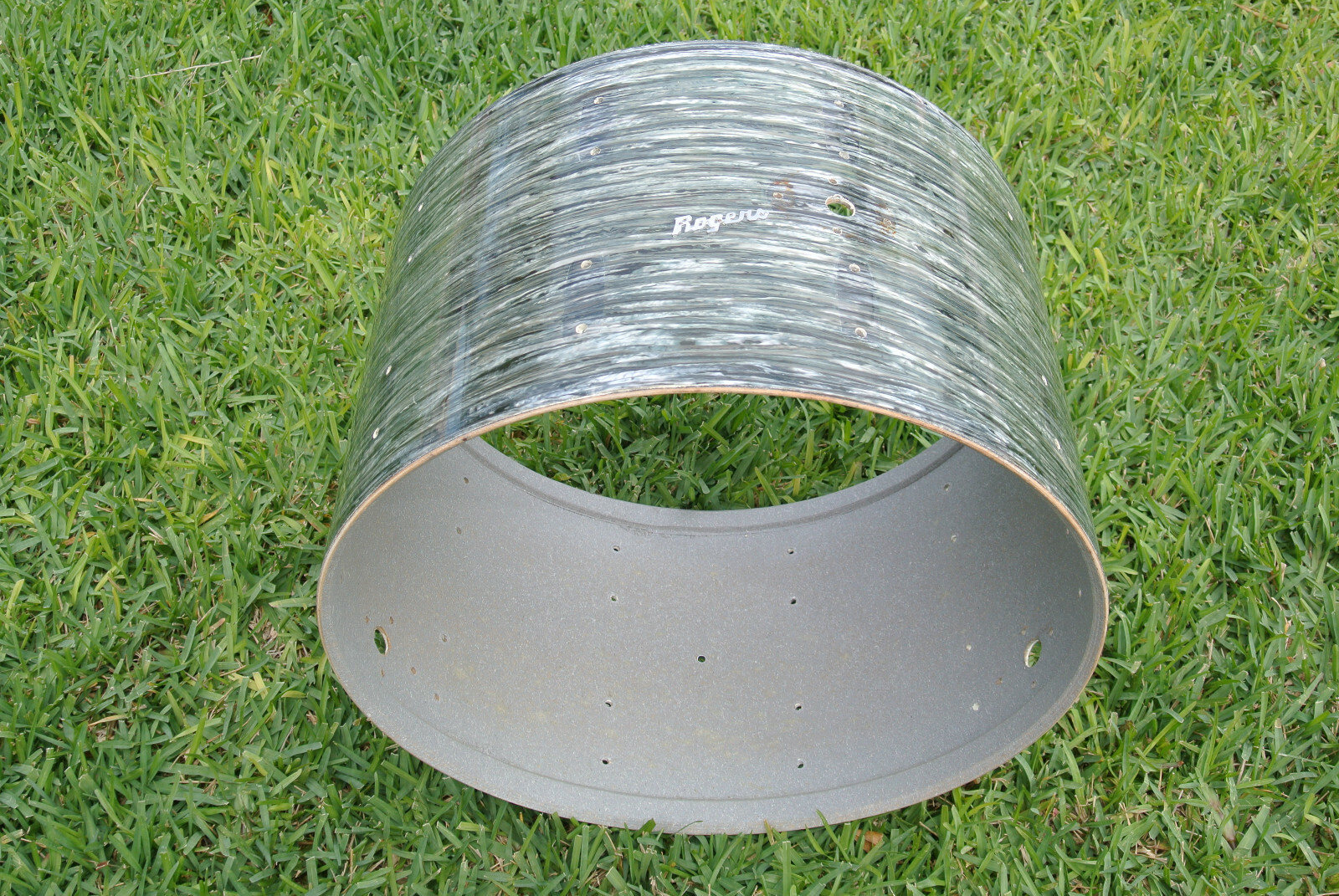 1960's Rogers 22" BLUE STRATA POWERTONE BASS DRUM SHELL for DRUM SET! LOT #E929