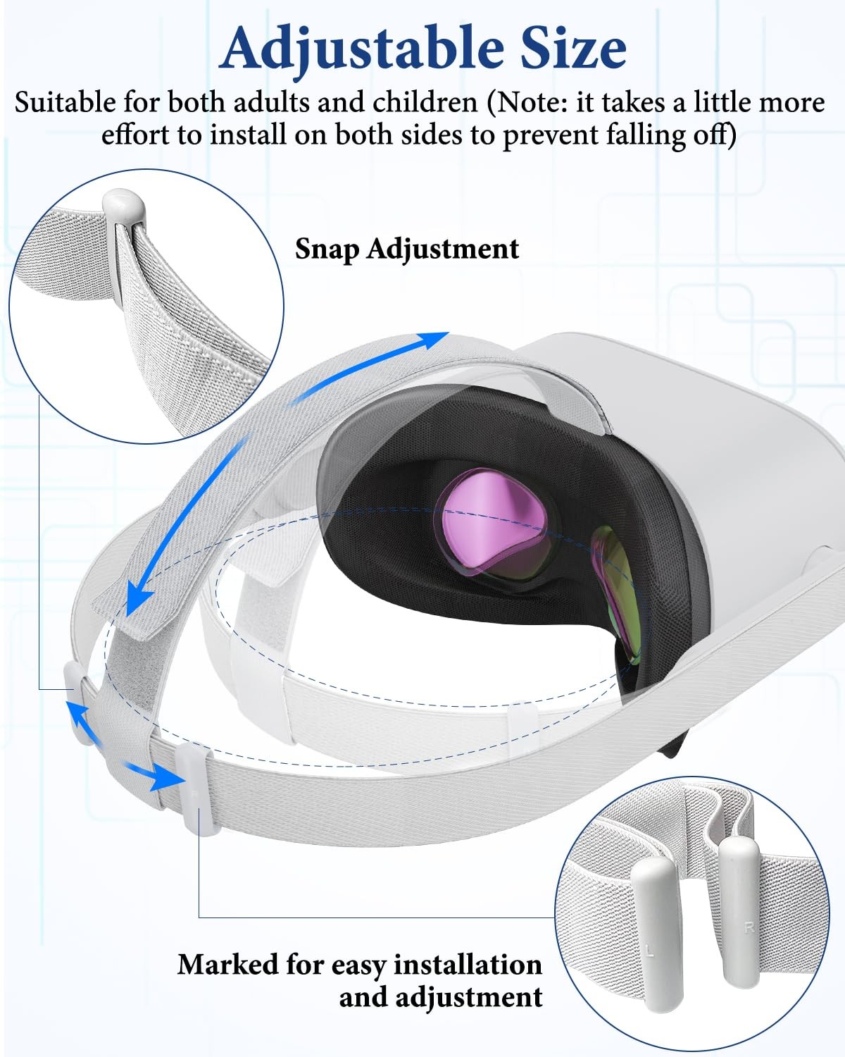 Replacement Head Strap for Meta Quest 2 Headset, Original Oculus Quest 2 Comfort