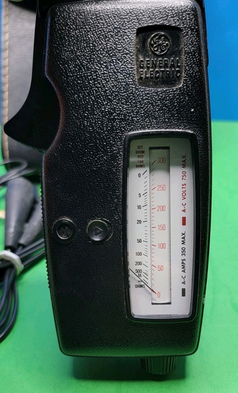 Vintage GE Snapper 350 AC Volt, Amp & Ohm Hook-On Meter