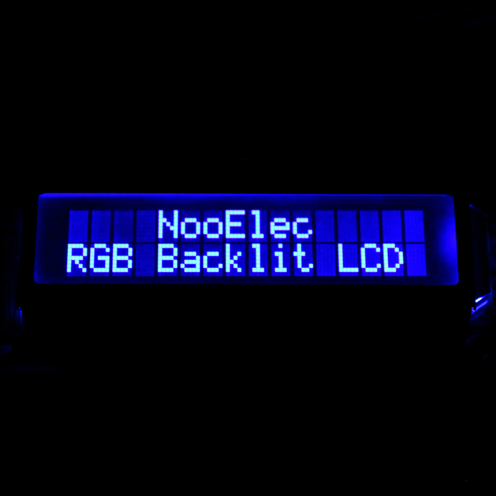 16x2 Character LCD, 5V RGB Backlight, Negative Mode (RGB on Black), 2x16 Row USA