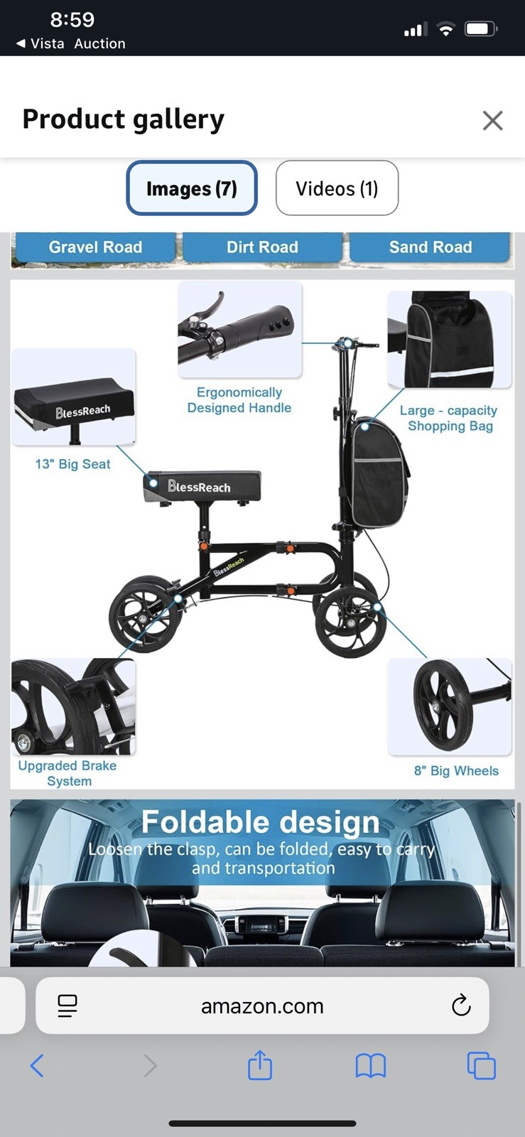 BlessReach Economy Knee Scooter – Steerable Knee Walker