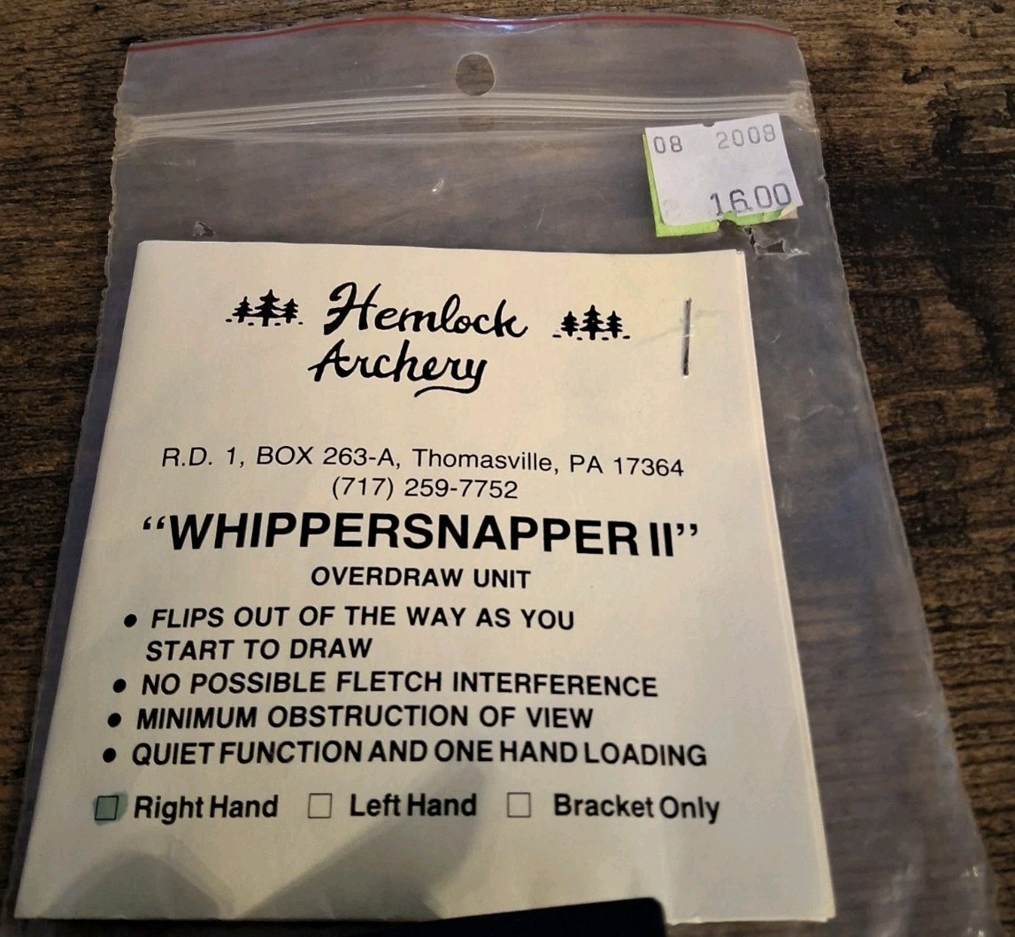 Hemlock Archery Whippersnapper II Overdraw Unit Right Hand