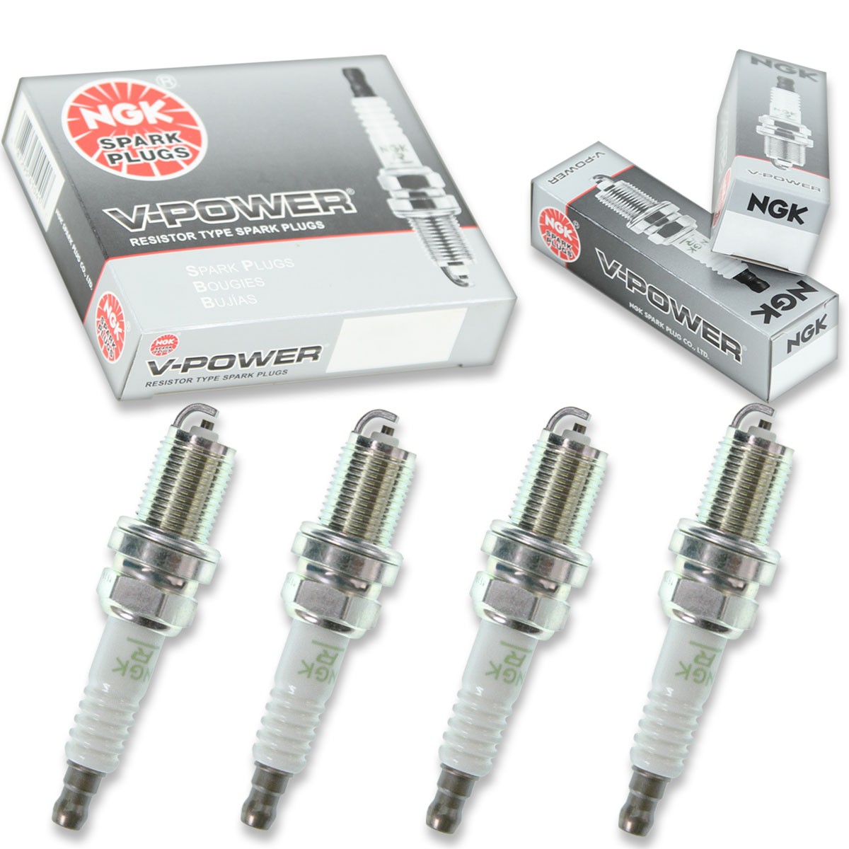 4pcs 2009 Polaris Sportsman 550 EFI XP NGK V-Power Spark Plugs 549cc 33ci hc