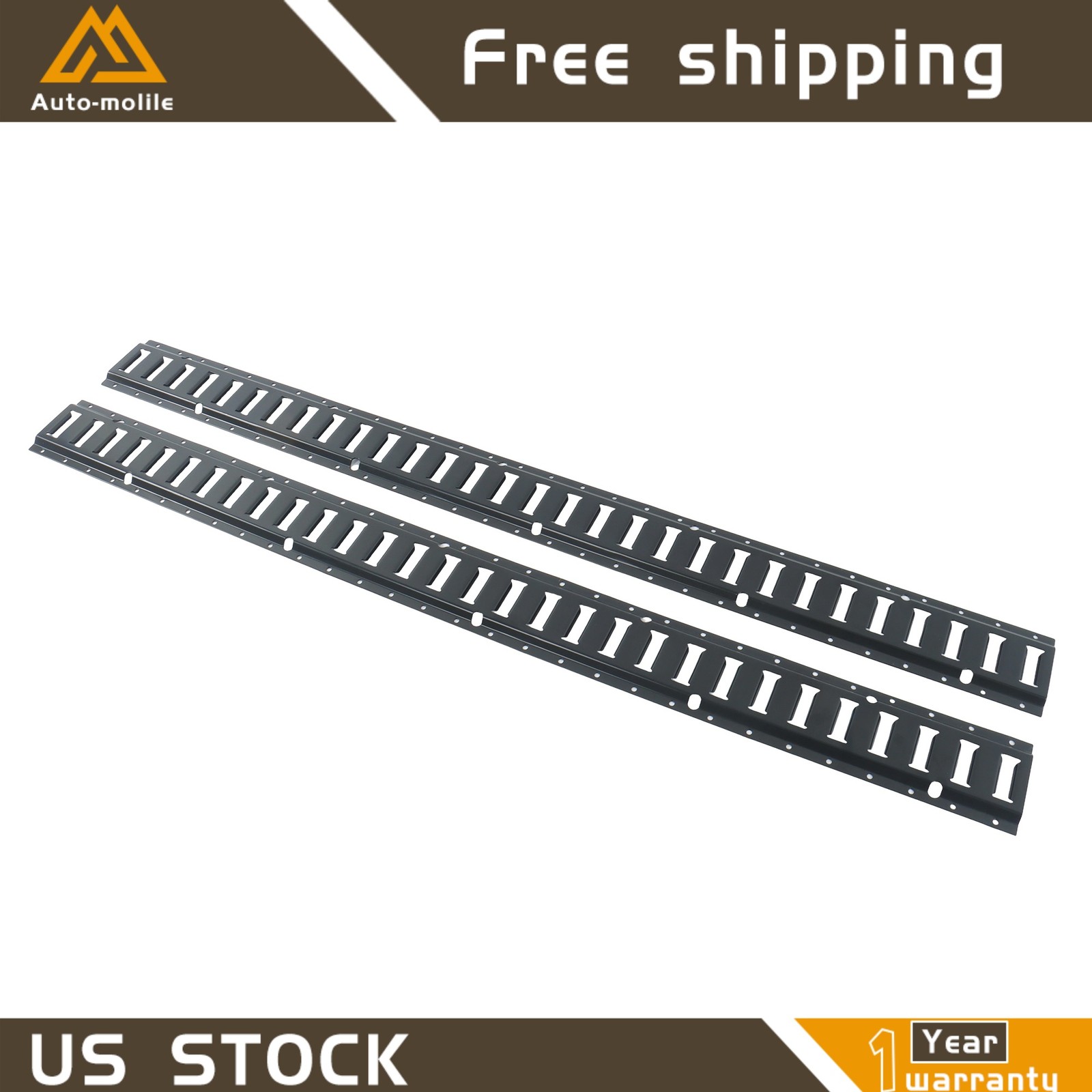 5' E-Track Tie Down Rail Secure Cargo For ATV Truck 2 Pack Multi Purpose Durable