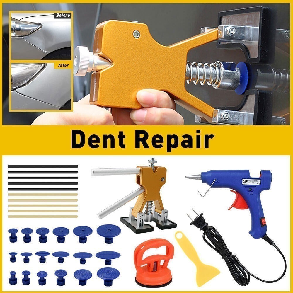 32PCS Car Body Dent Paintless Puller Remover Dint Lifter Hail Damage Repair Tool