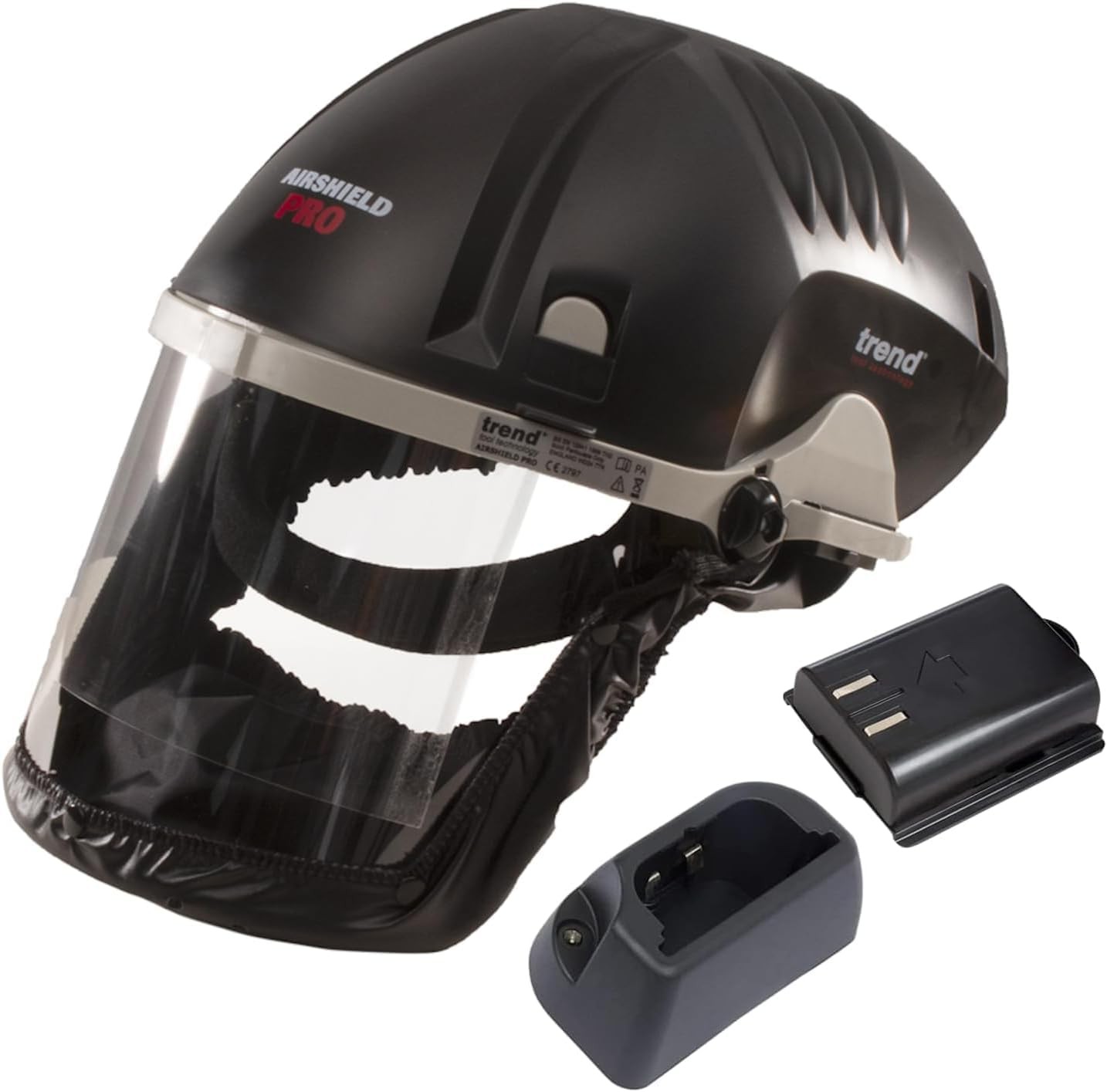 Trend Airshield Pro Respirator  Face Shield Bundle with Additional Battery Ch...