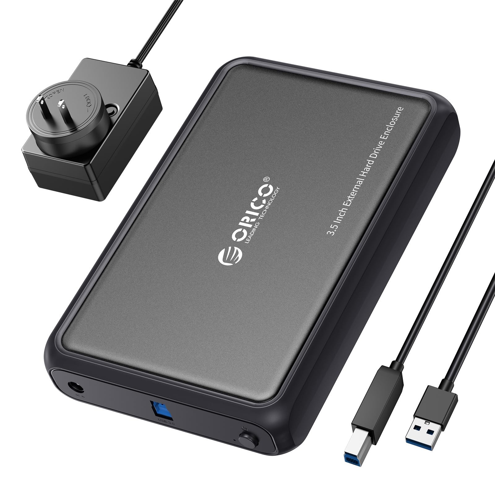ORICO External Hard Drive Enclosure for 3.5 2.5 Inch SATA SSD HDD, up Black