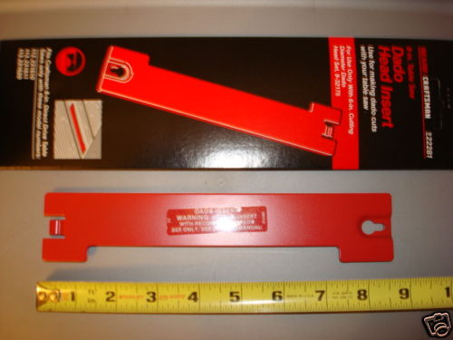 SEARS DADO HEAD INSERT 8", Craftsman 9-22281, NEW