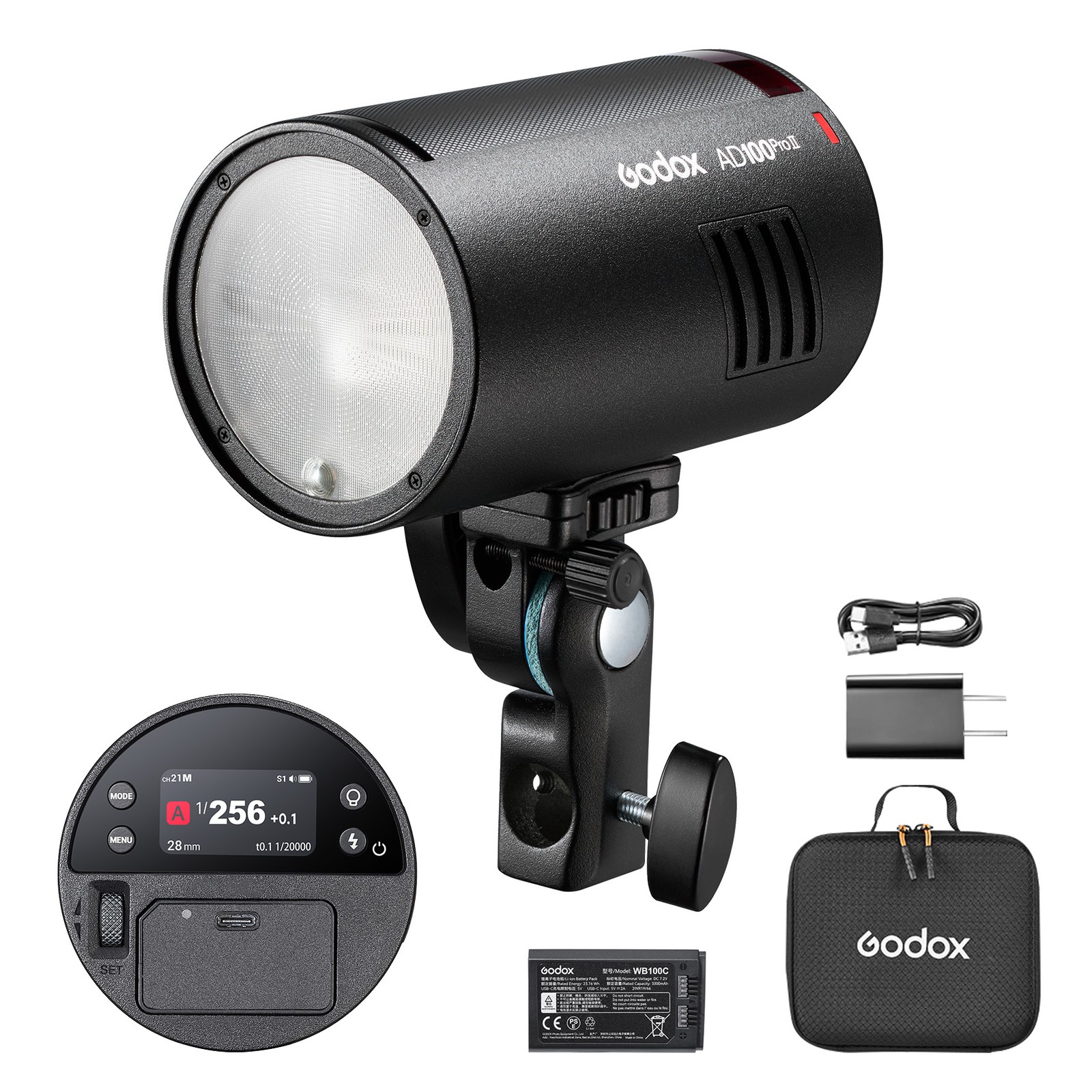 GODOX AD100 Pro II AD100ProII Pocket Flash 100W 2.4G TTL 1/8000 HSS Strobe Light