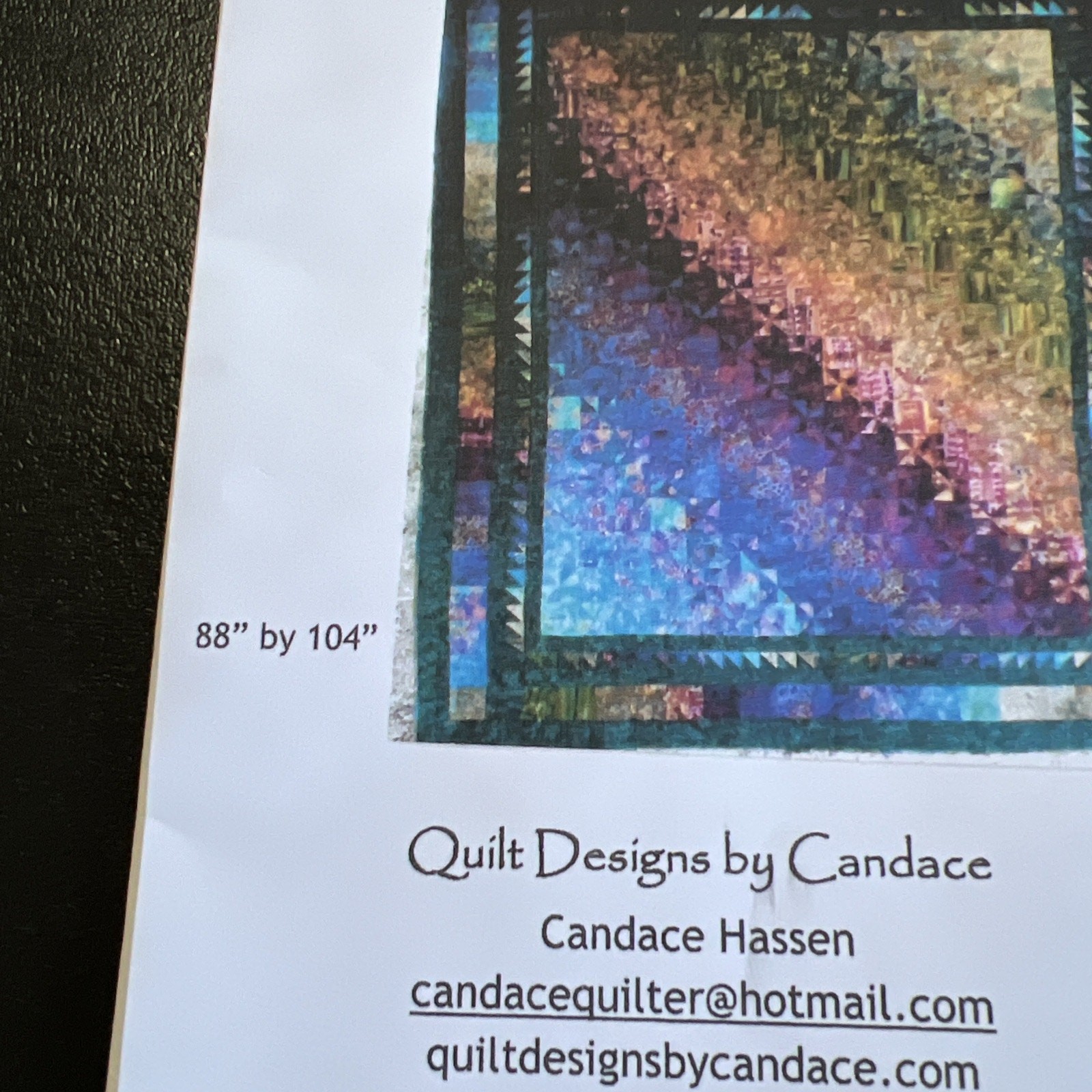 Quilt Designs By Candace Large Quilt Pattern Only Galapagos