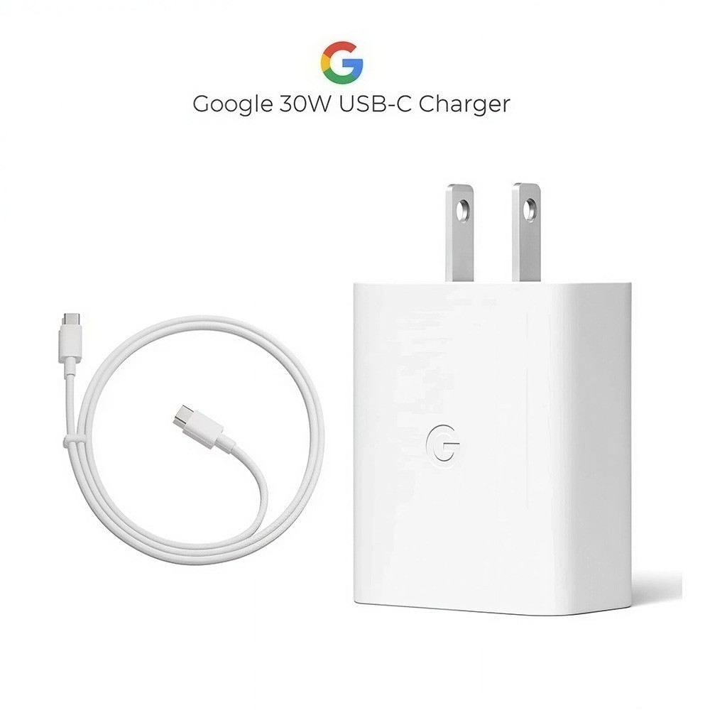Official Genuine Google 30W PD Fast Charger USB-C Fits Pixel 8 7 6 5 + Cable Set