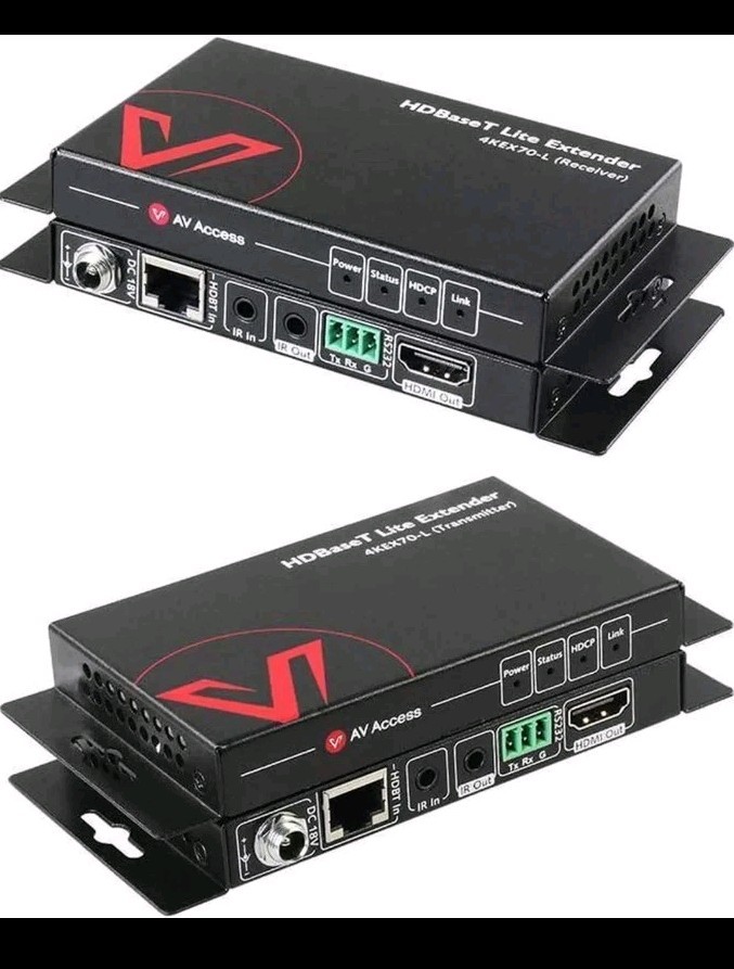 AV Access HDBaseT HDMI Extender Over Single Cat5e/6/6a/7 Ethernet Cable 4K@60Hz