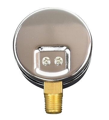 2-1/2" Pressure Gauge - Chrome Plated Steel Case, 1/4"NPT, Lower Mnt. 2000 PSI