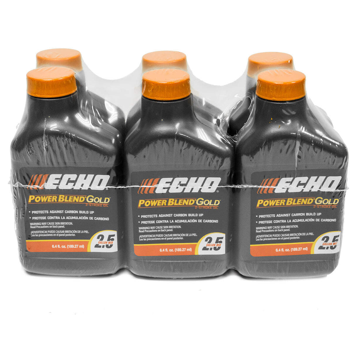(6) Echo Oil 6.4 oz Bottles 2 Cycle Mix for 2.5 Gallon Xtended Life GOLD