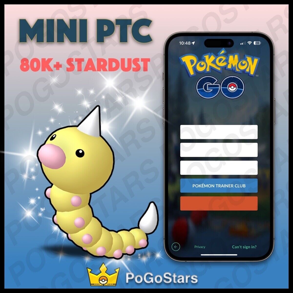 Pokémon Go - Shiny Weedle - Mini PTC 80K Stardust✨Read Description✨
